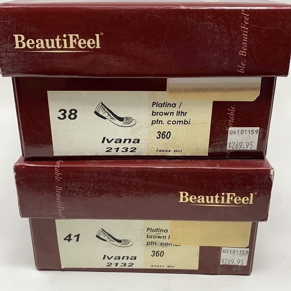 Beautifeel Ivana leather ballet flats plating brown - Picture 8 of 8